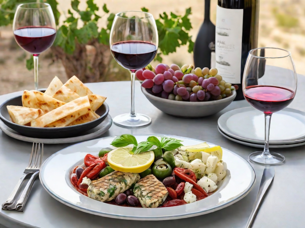 Food fitting with Greek Wines